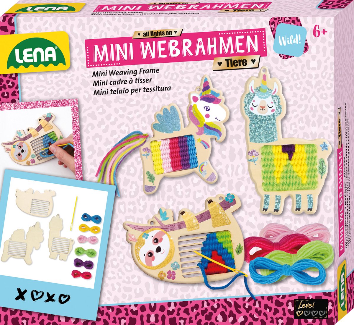 LENA Mini weefraam - dieren