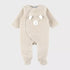 NOUKIES Fluffy pyjama fluweel - wit velours - 00M