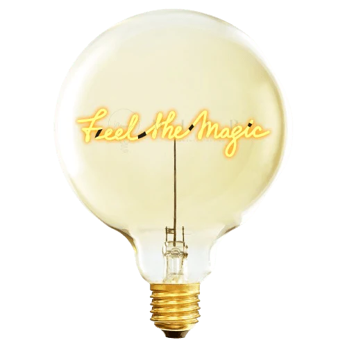 MESSAGE IN THE BULB - Feel the magic - G125 E27 2W 2200K