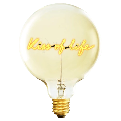 MESSAGE IN THE BULB - Kiss of life - G125 E27 2W 2200K