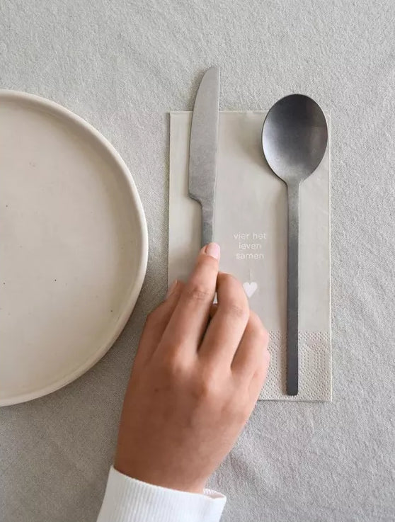 LEEFF Servetten - 25x25cm - Vier het leven samen