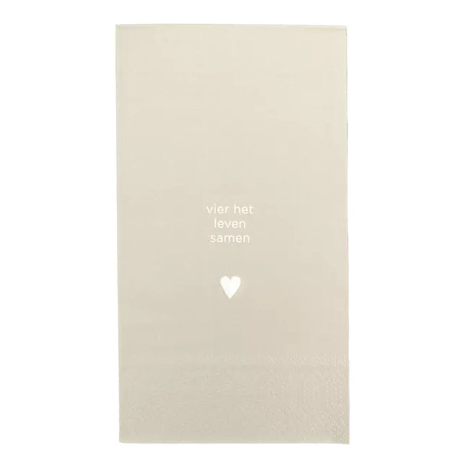 LEEFF Servetten - 25x25cm - Vier het leven samen