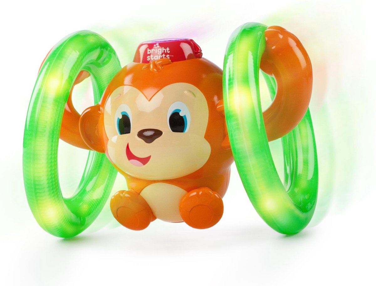 BRIGHT STARTS Roll & Glow - Monkey Toy