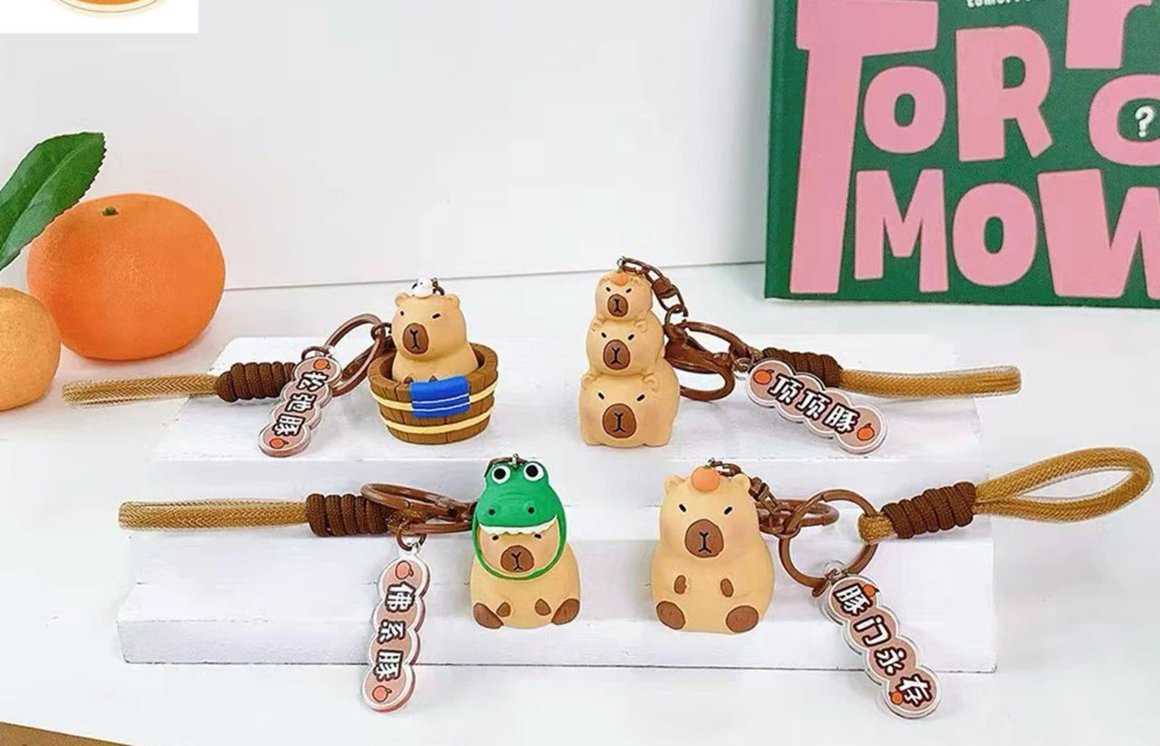 KENJI Sleutelhanger - capybara brown (prijs per stuk)