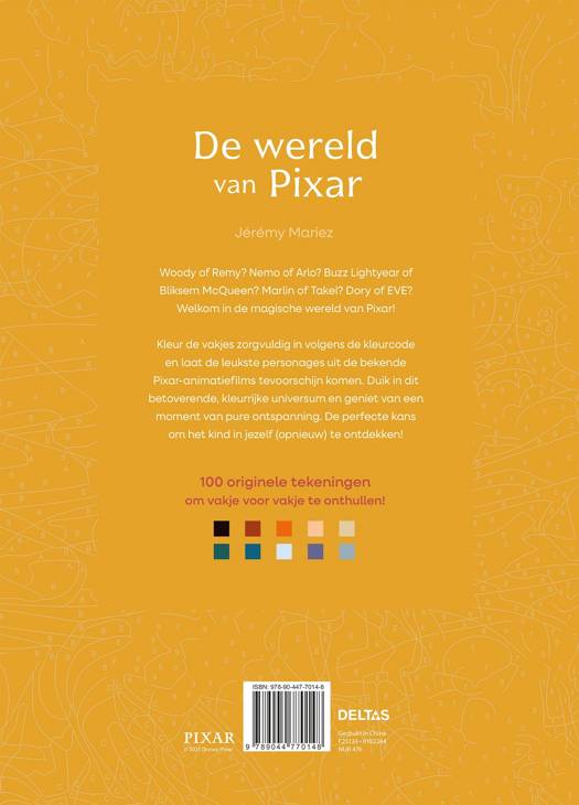 Disney Pixar - Kleuren op nummer voor volwassenen