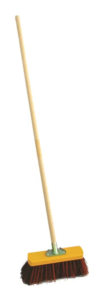 AVR Straatborstel Bahia & PVC geel gelakt 31cm - m/steel 160cm