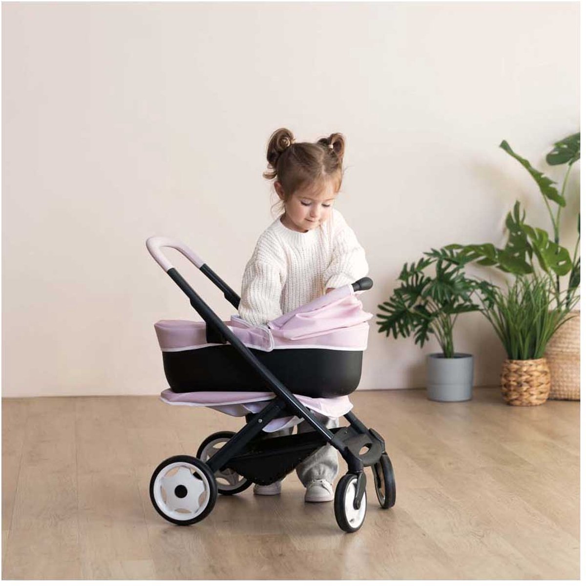 SMOBY Maxi cosi combi poppenwagen - roze