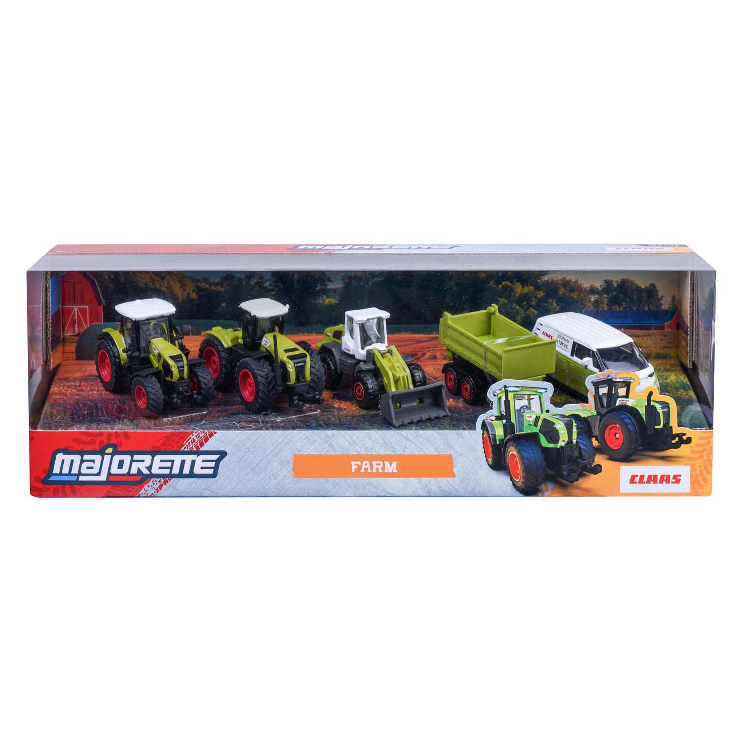 MAJORETTE Claas Farm tractoren - 5st.