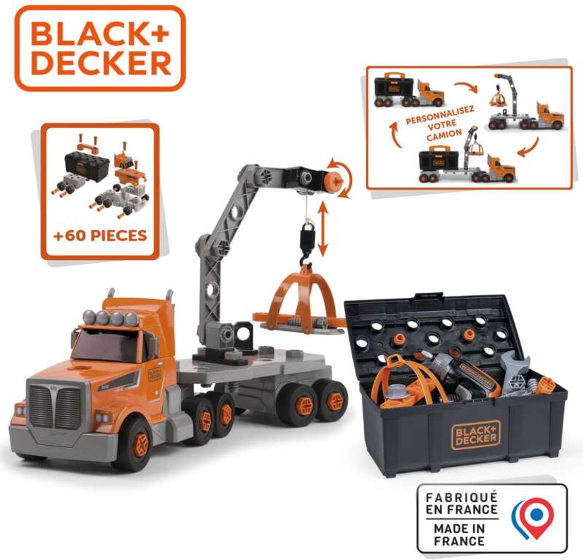 SMOBY Black & Decker Bricolo truck en boormachine