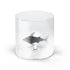 WD Glas 250ml in borosilicaat glas - haai deco