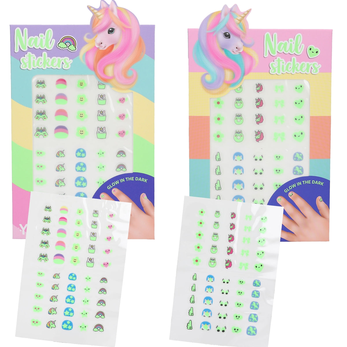 DEPESCHE Ylvi nagelstickers glow in the dark