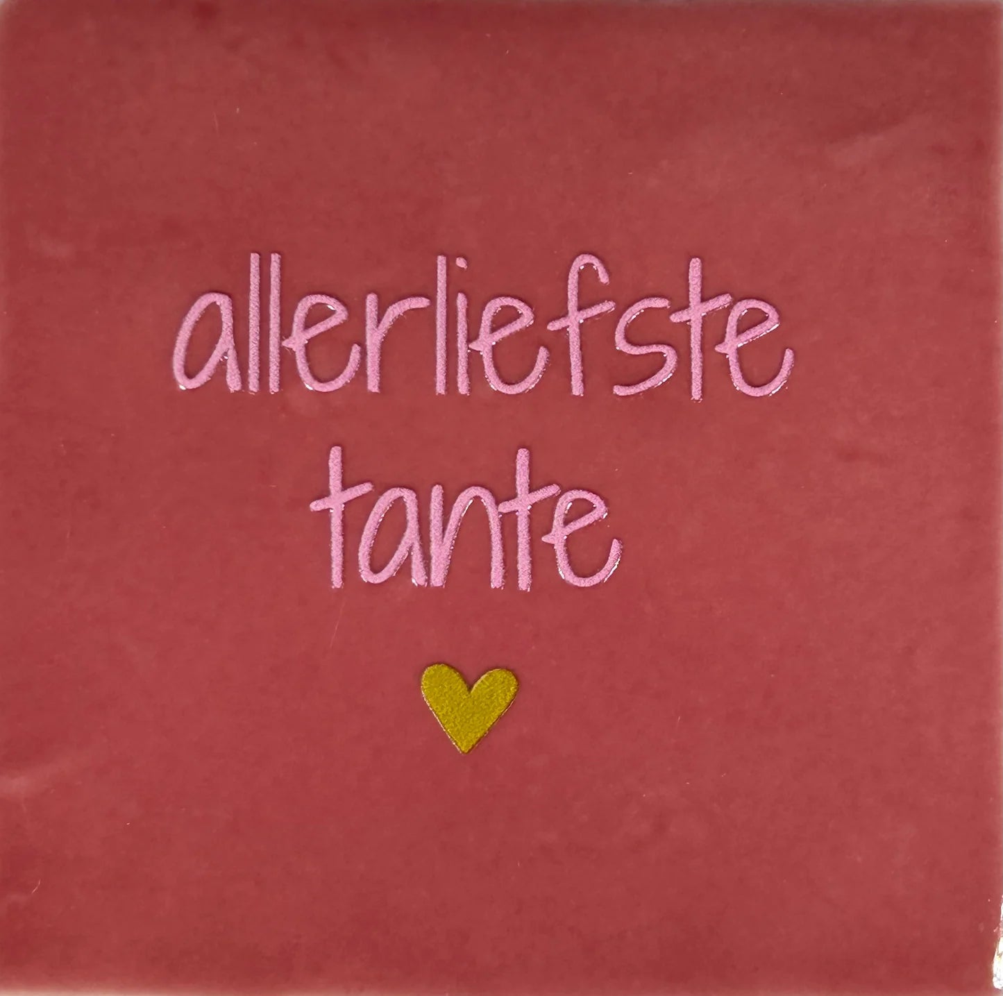 YETT Tegeltje - Allerliefste tante - roze