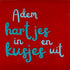 YETT Tegeltje - Adem hartje in en kusjes uit - rood/blauw