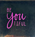 YETT Tegeltje - beYOUtiful - goud/roze