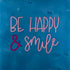 YETT Tegeltje - Be happy & smile - roze/blauw