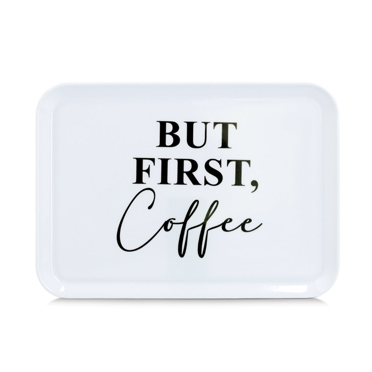 ZELLER - Melamine schaal "But first coffee" 30.5x22cm