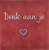 YETT Tegeltje - Denk aan je - roze/l. groen