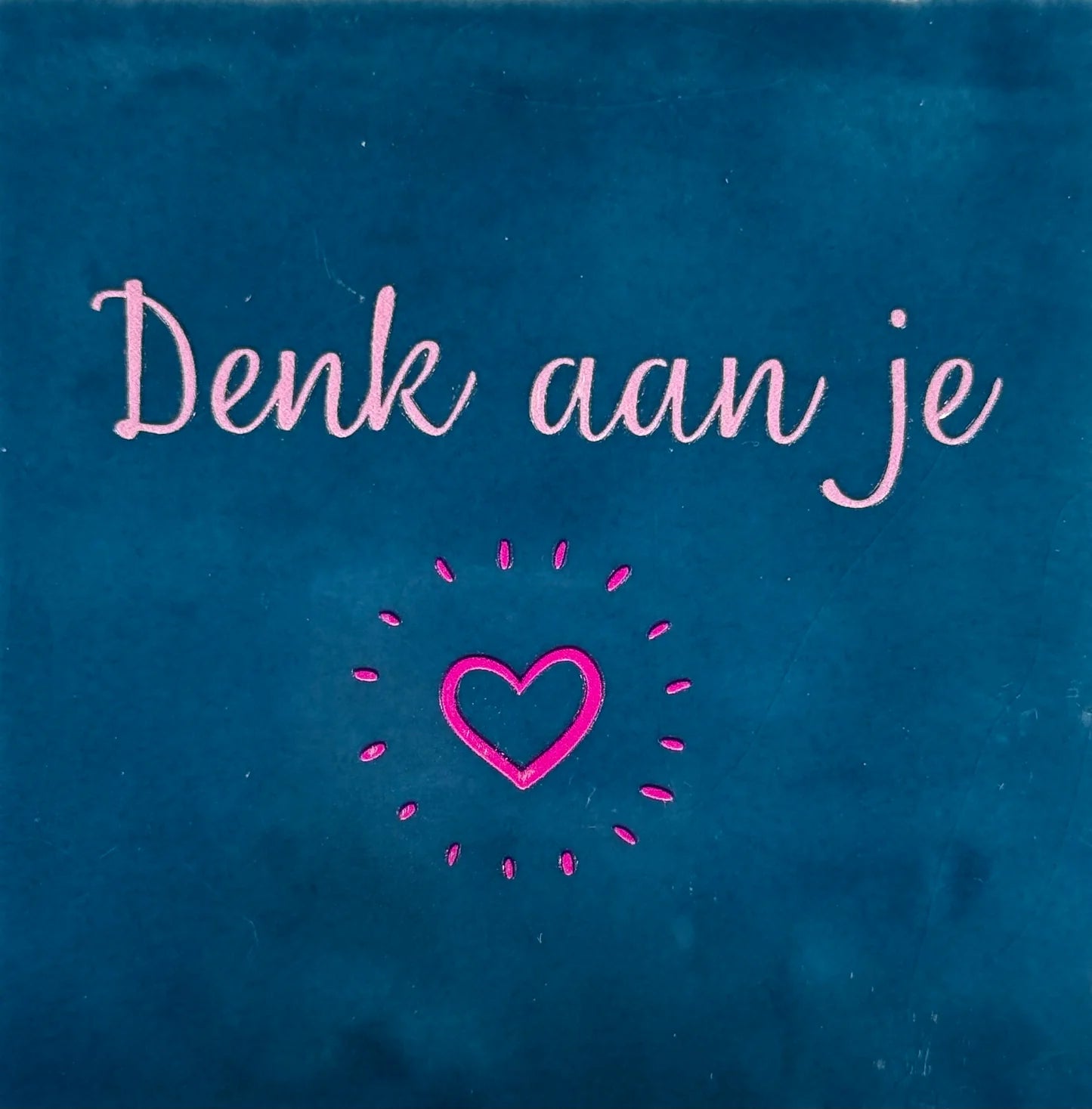 YETT Tegeltje - Denk aan je - d. blauw/roze