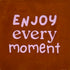 YETT Tegeltje - Enjoy every moment - terra/baby roze