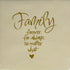 YETT Tegeltje - Family forever - creme/goud