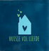 YETT Tegeltje - Huisje vol liefde - d. blauw/mint