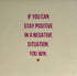 YETT Tegeltje - If you can stay positive - creme/roze