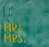 YETT Tegeltje - Mr & mrs - zeegroen/goud