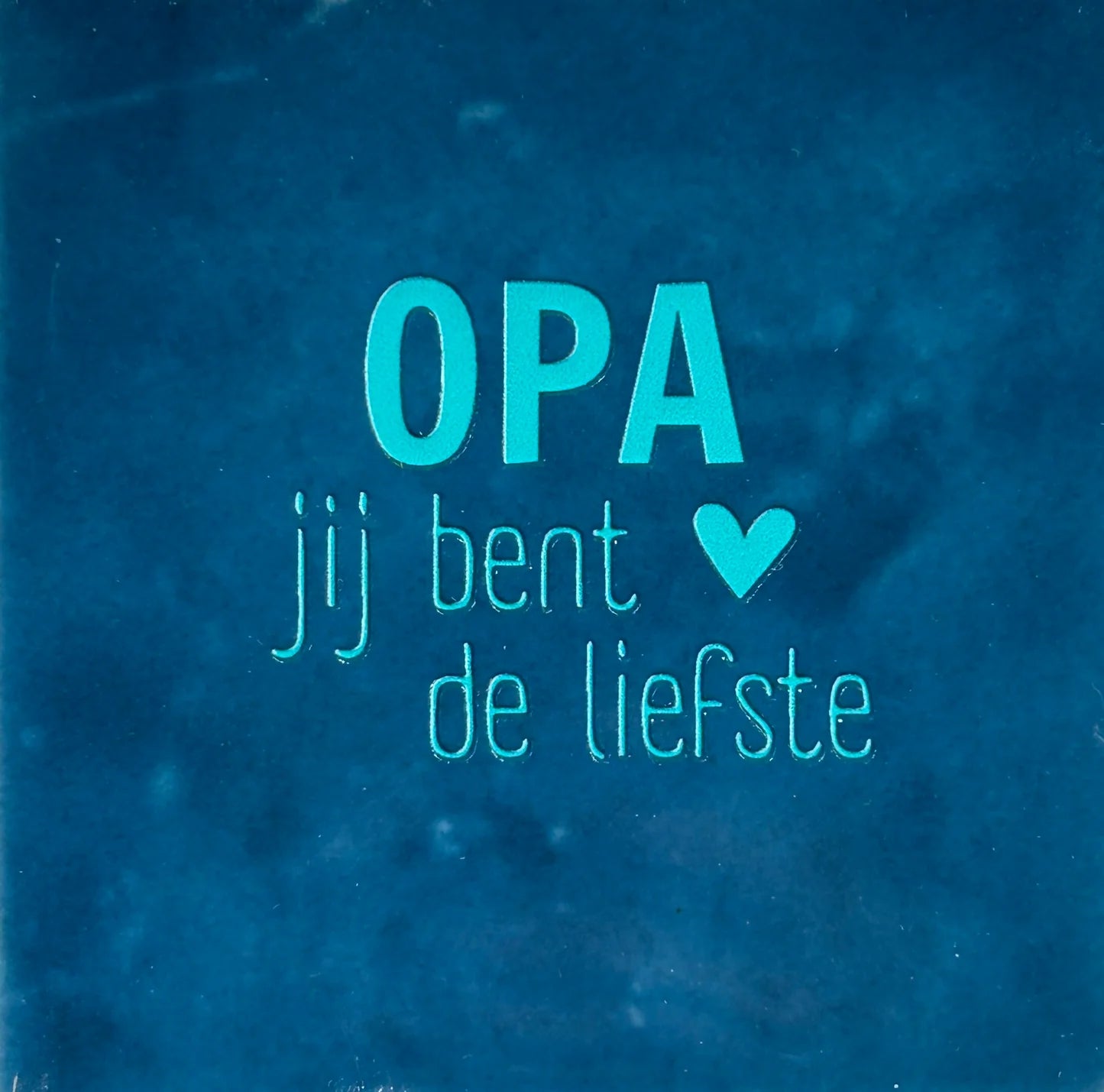 YETT Tegeltje - Opa - d. blauw/turquoise