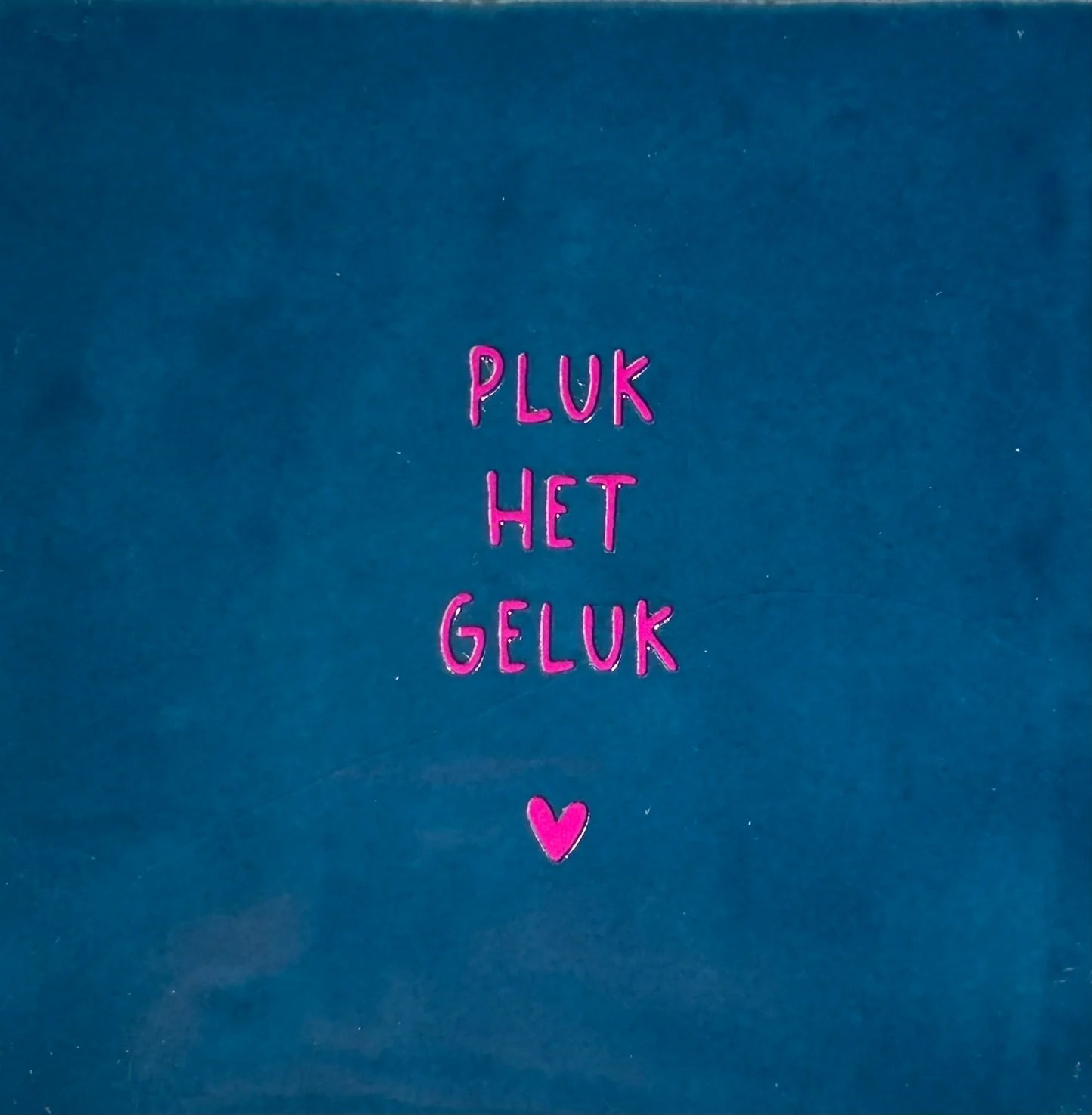 YETT Tegeltje - Pluk het geluk - d. blauw/roze