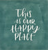 YETT Tegeltje - This is our happy place - zeegroen/creme