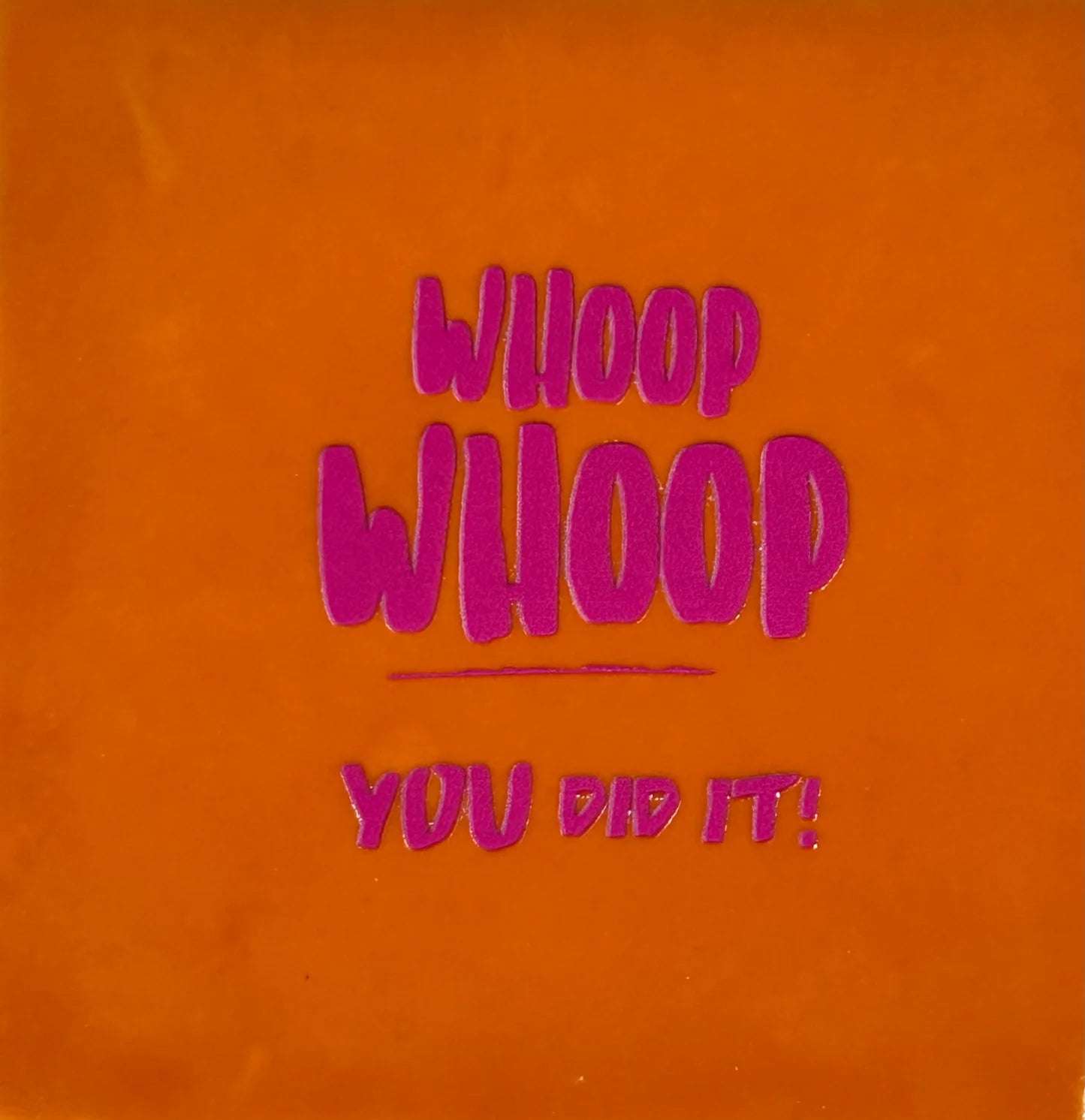 YETT Tegeltje - Whoop you did it - oranje/roze