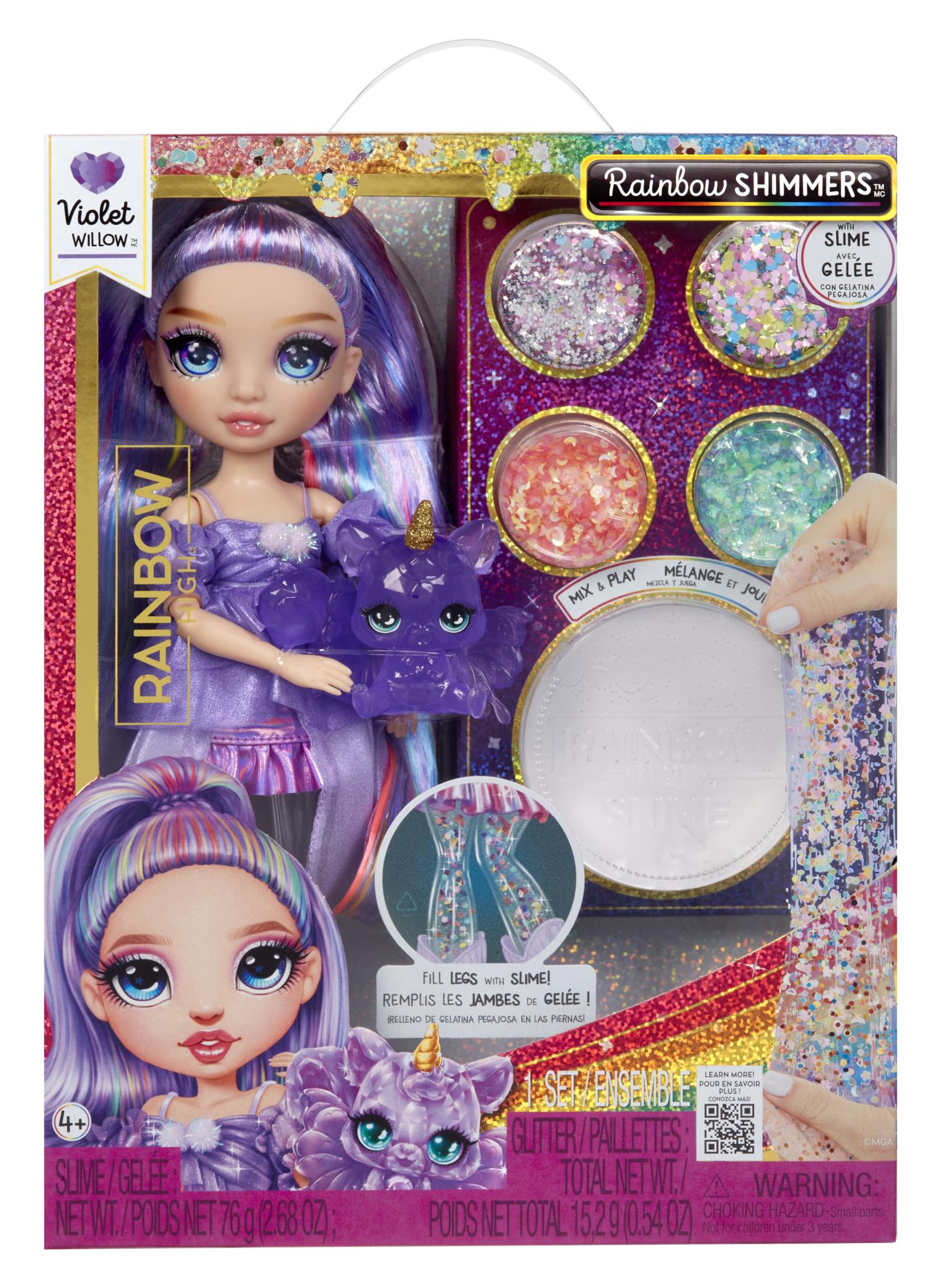 RAINBOW HIGH Shimmers m/slijm - Fashion Doll - Violet