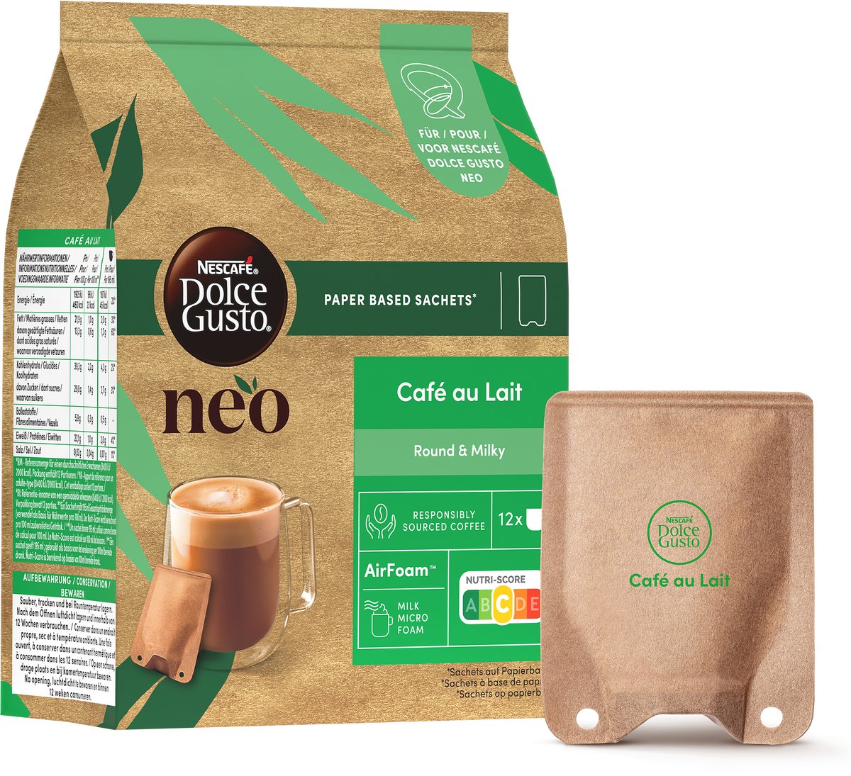 Dolce Gusto NEO 12 zakjes - cafe au lait