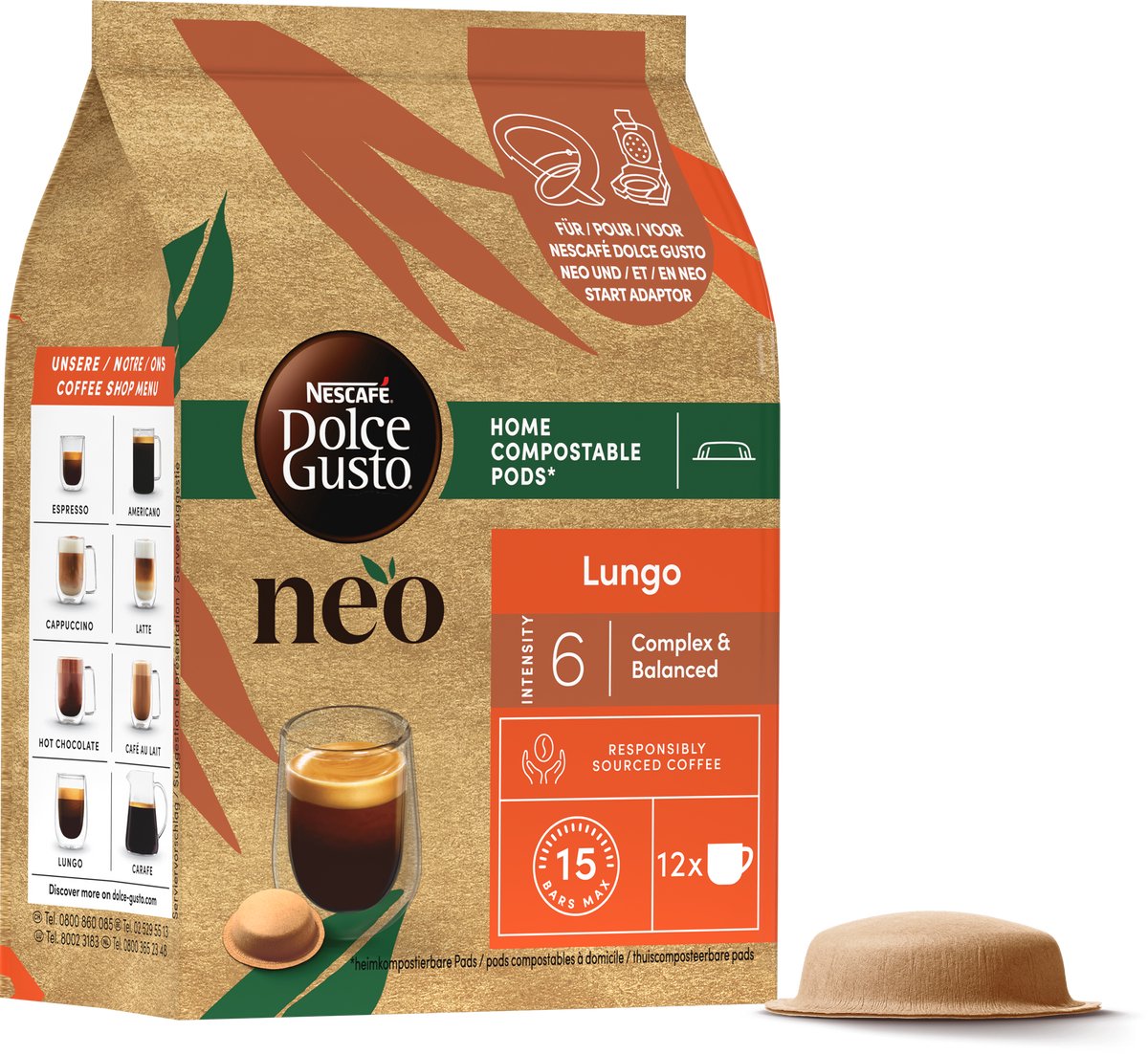 Dolce Gusto NEO 12 pods - lungo