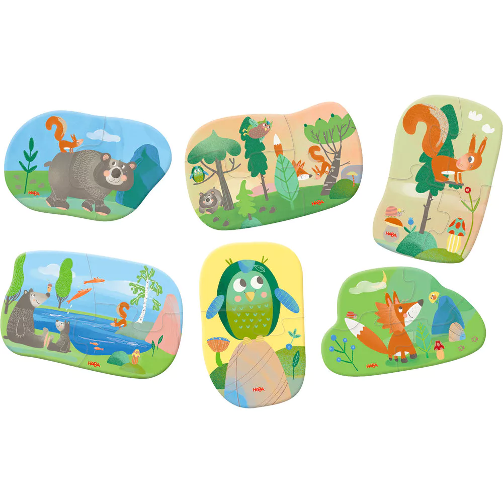 HABA Eerste puzzels 6st - Bosdieren