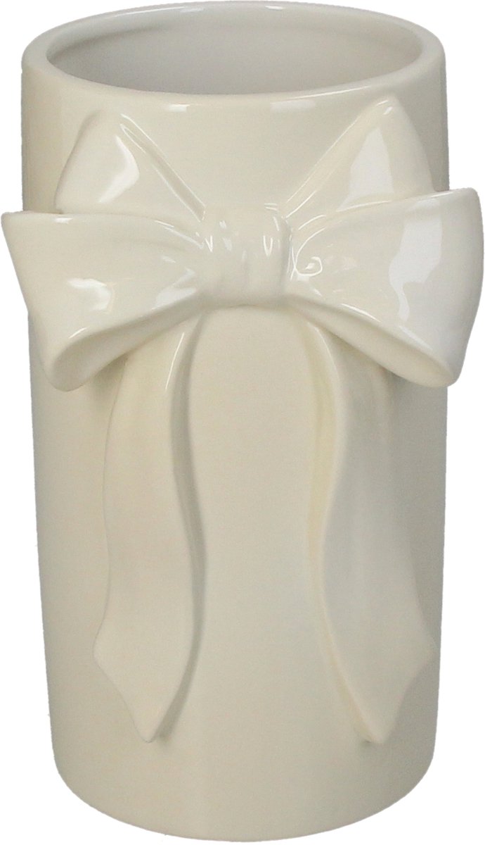 Vaas strik - 11,5x10,5x18,5cm - ivoor