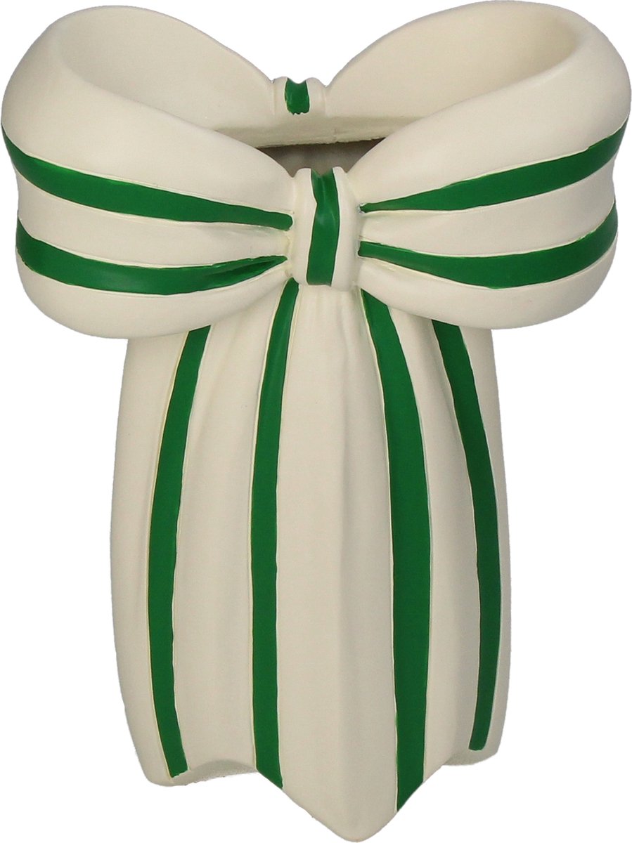 Vaas strik - 7x14x19cm - groen