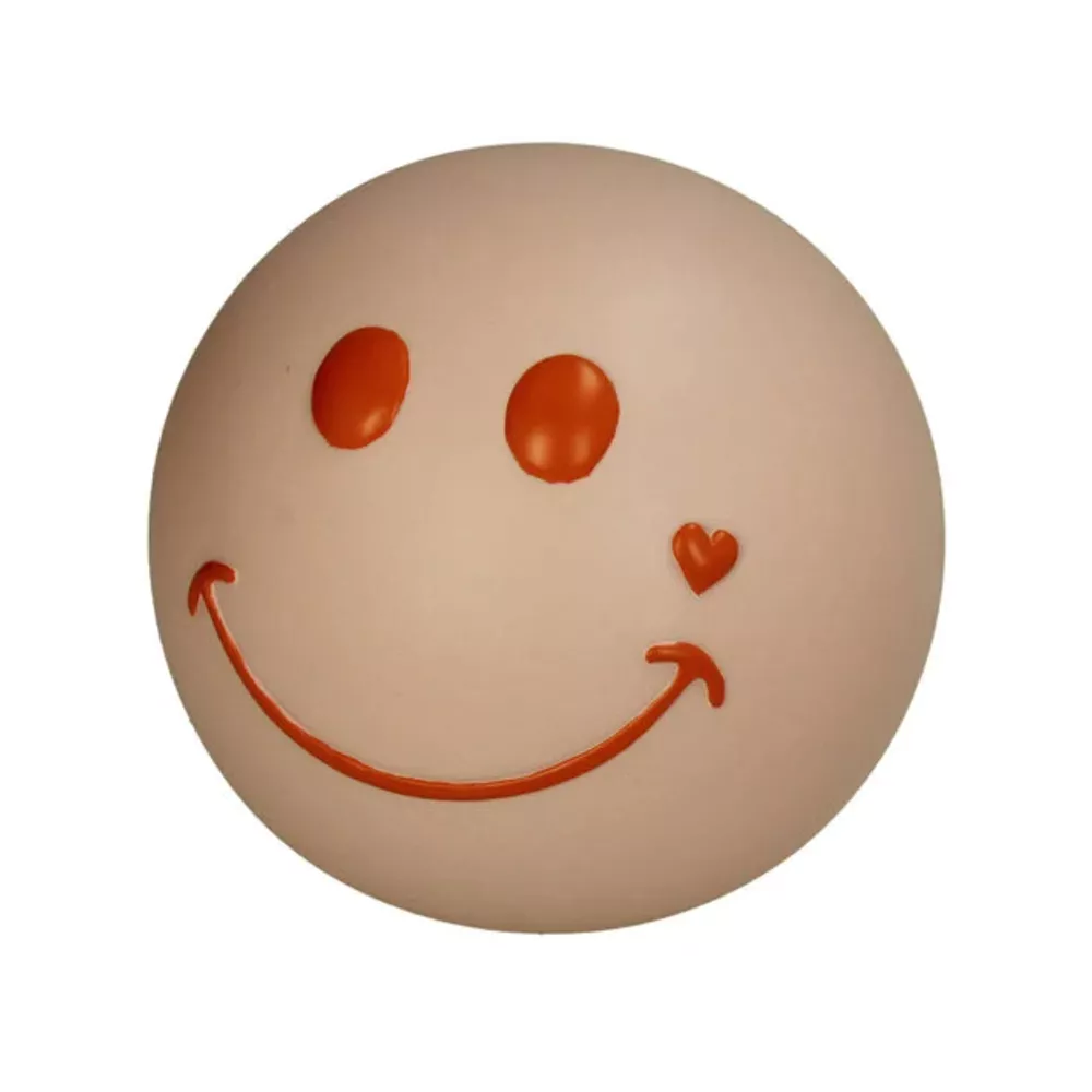 Deco ornament Smiley LED - 15,5x15,5x13,5cm - roze