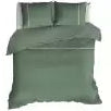ROMANETTE Dekbedovertrek flanel - 260x200/220cm - Duchesse mineral/ wit