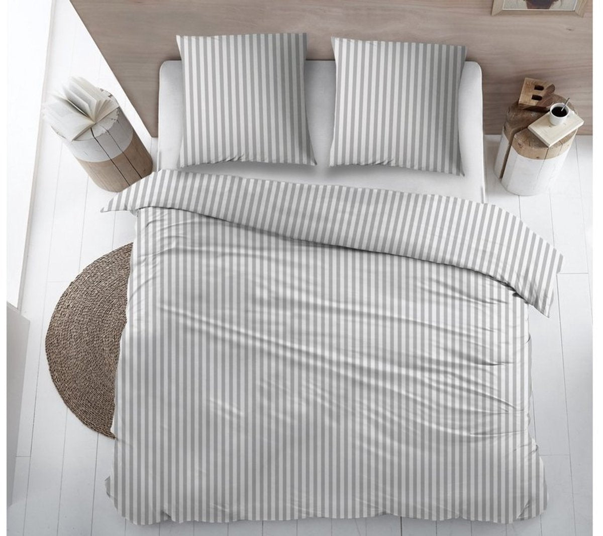 DREAMS Dekbedovertrek flanel - 200x220cm - Iris grey