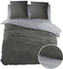 DREAMS Dekbedovertrek flanel - 240x220cm - grijs/ antraciet