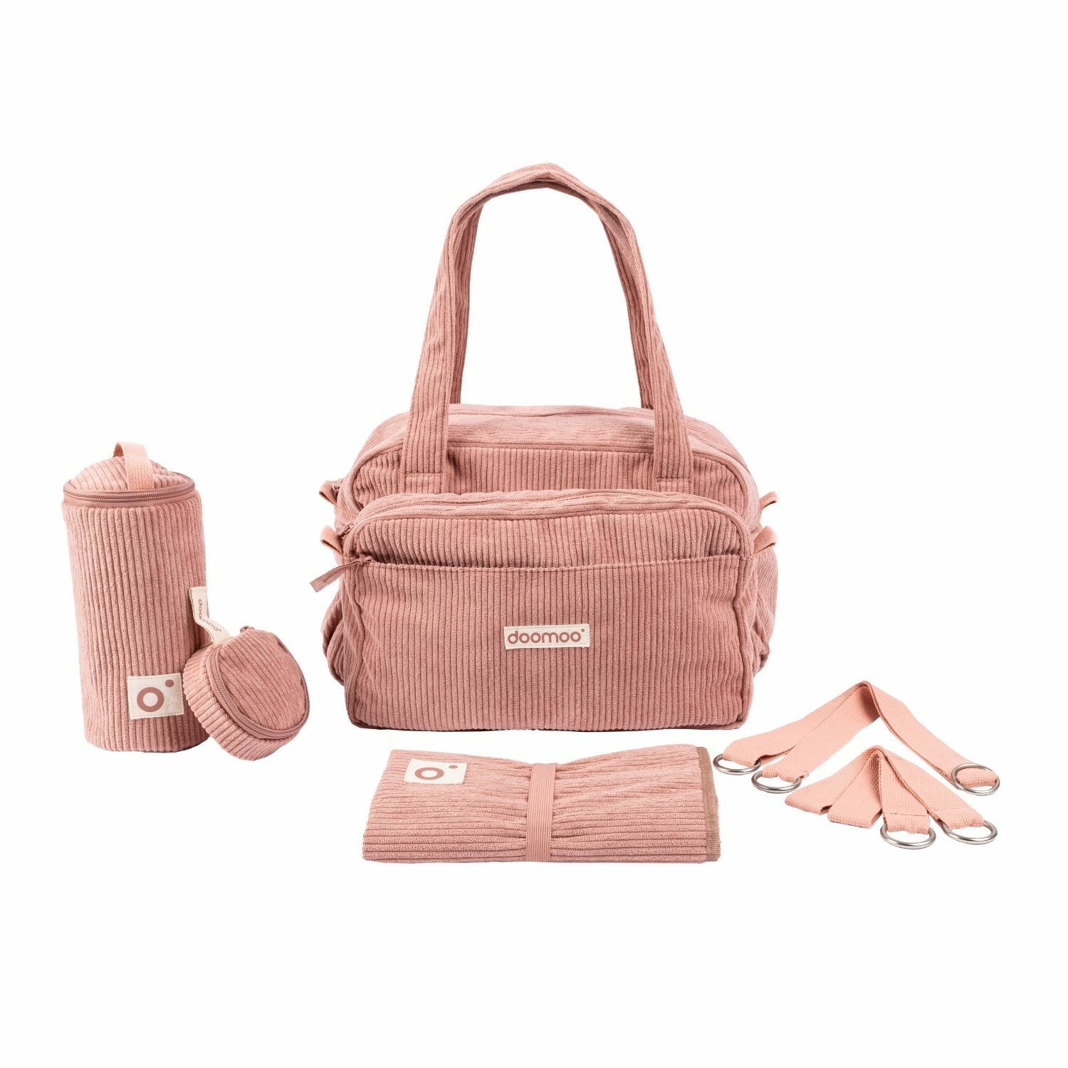 DOOMOO Verzorgingstas fluffy - corduroy pink