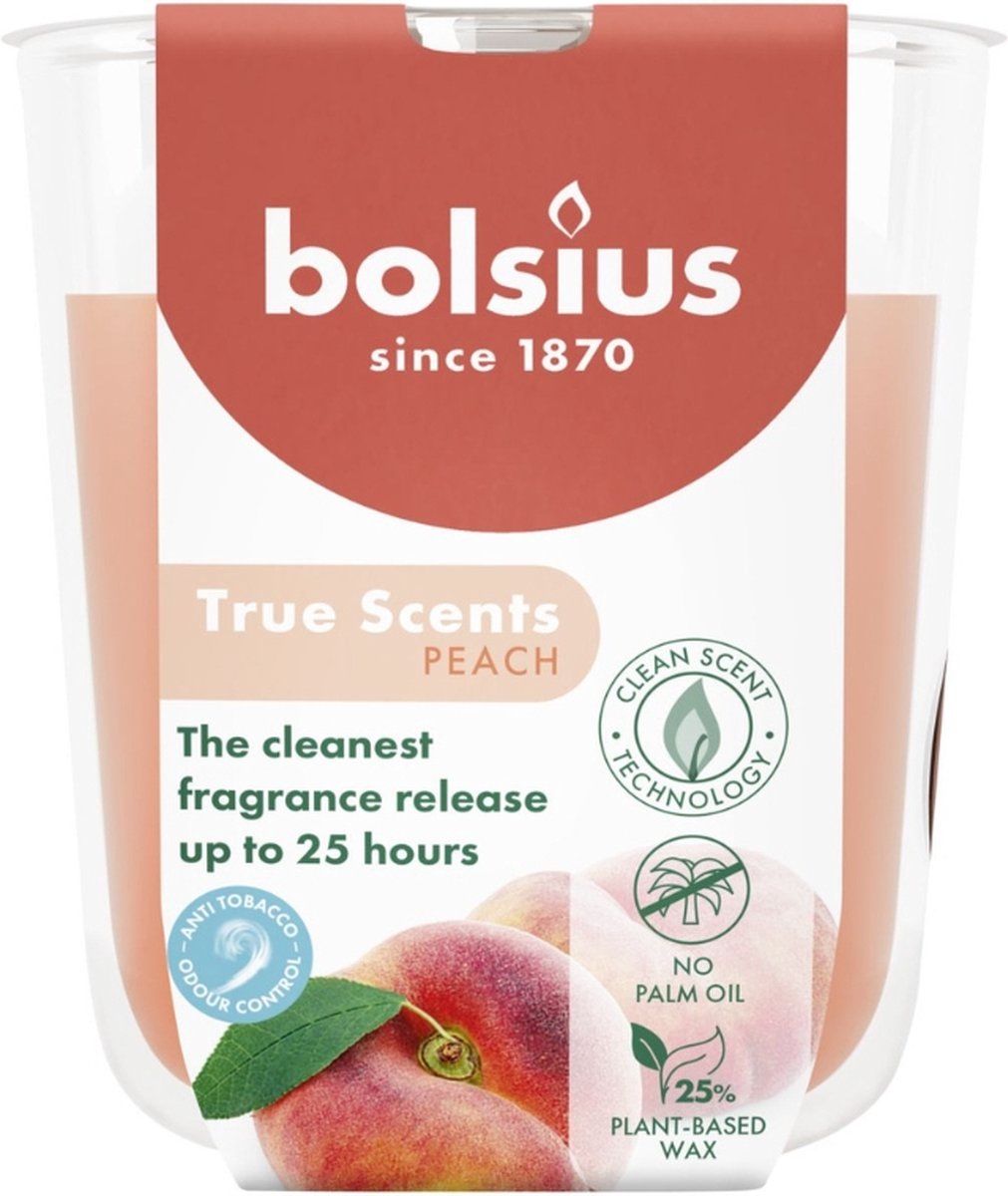 BOLSIUS Geurkaars in glas - peach