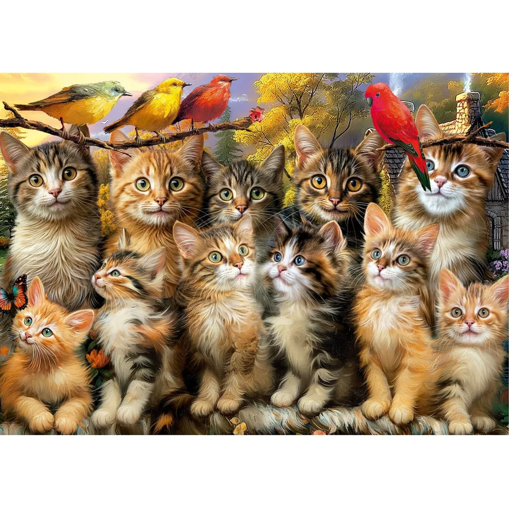 EDUCA Puzzel - Katten en vogels 500st.