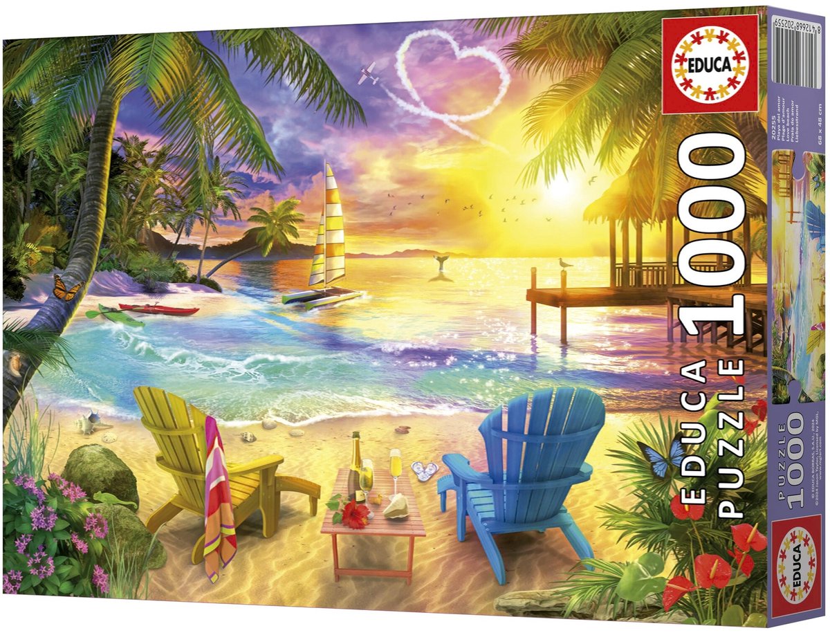 EDUCA Puzzel - Liefdesstrand 1000st.