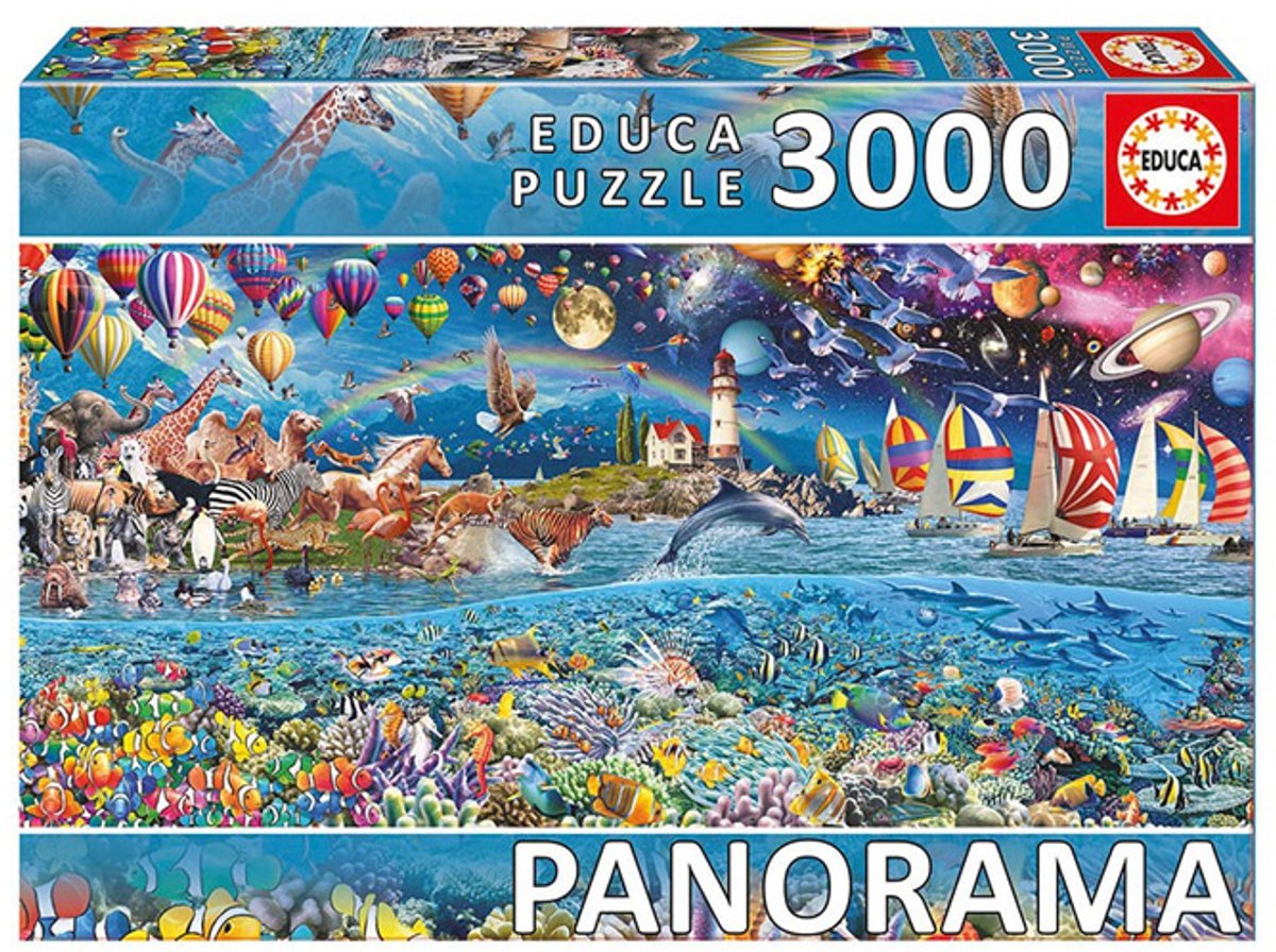 EDUCA Puzzel - Panoramisch leven 3000st.