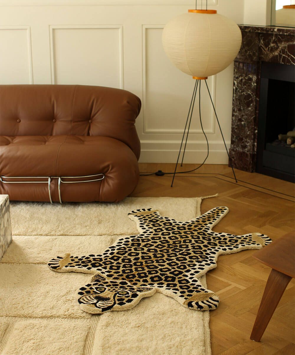 Tapijt 150x90cm - Loony leopard