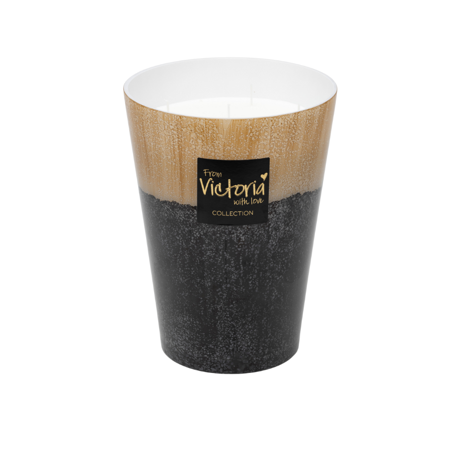 VICTORIA Kaars lava winter - XL - black (mondgeblazen, niet hervulbaar)