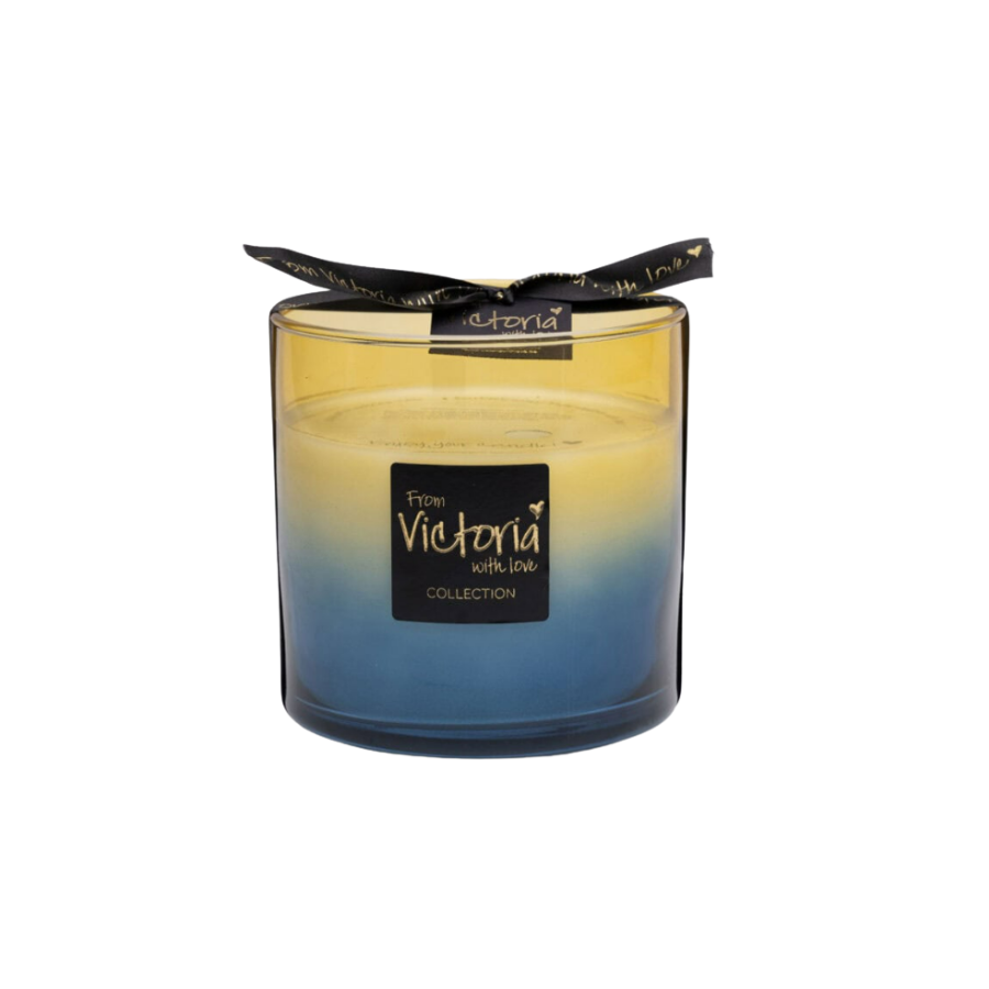 VICTORIA Kaars fade - M glamour - blue (mondgeblazen, niet hervulbaar)