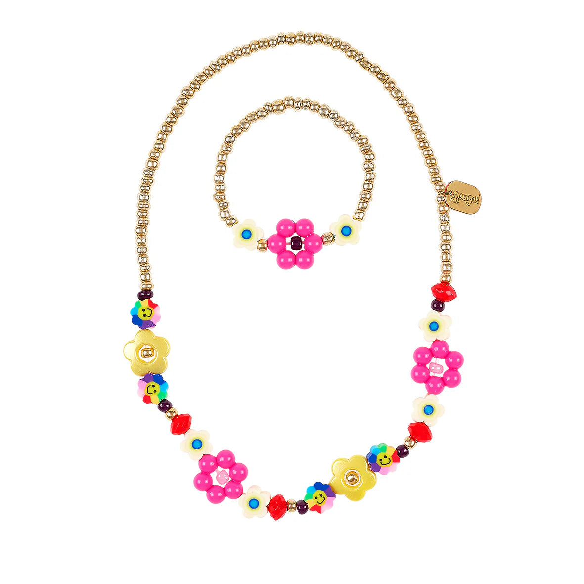 SOUZA Soof ketting en armband - flower